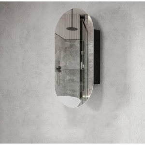 Noosa Black Oak Shaving Cabinet 450*900